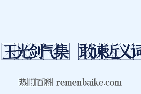玉光剑气集·敢谏近义词是什么意思的图片